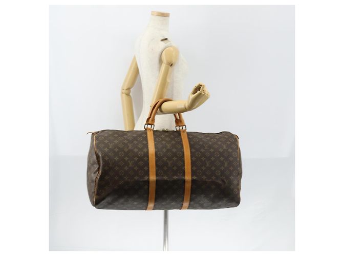 LOUIS VUITTON Borsa Boston Monogram Keepall 60 M41422 LV Auth ar13806 Monogramma - vista 22