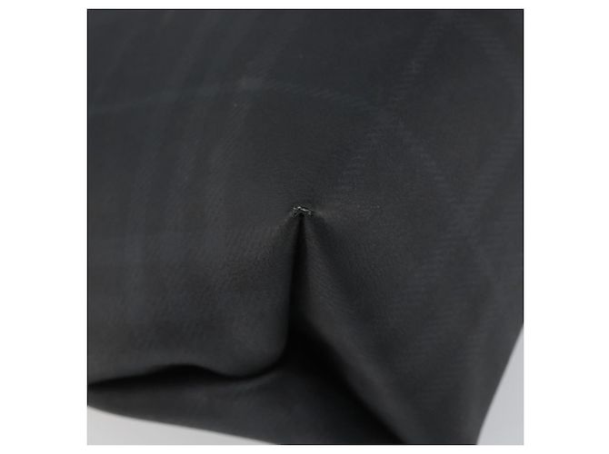 Schwarze Leder-Handtasche mit Nova Check-Muster von BURBERRY, authentisch Silber BA8861 - Ansicht 13