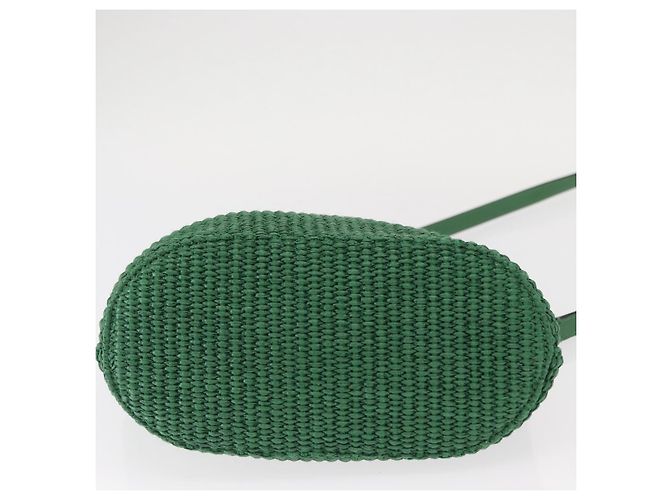 Borsa Jimmy Choo Raffia 2way Verde Oro Auth BA9200 D'oro - vista 11