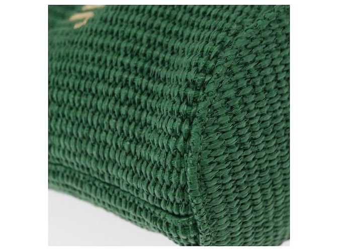 Borsa Jimmy Choo Raffia 2way Verde Oro Auth BA9200 D'oro - vista 12