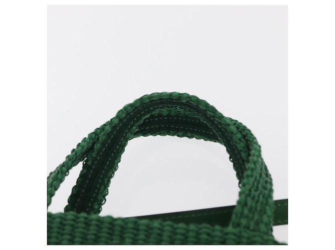 Borsa Jimmy Choo Raffia 2way Verde Oro Auth BA9200 D'oro - vista 8