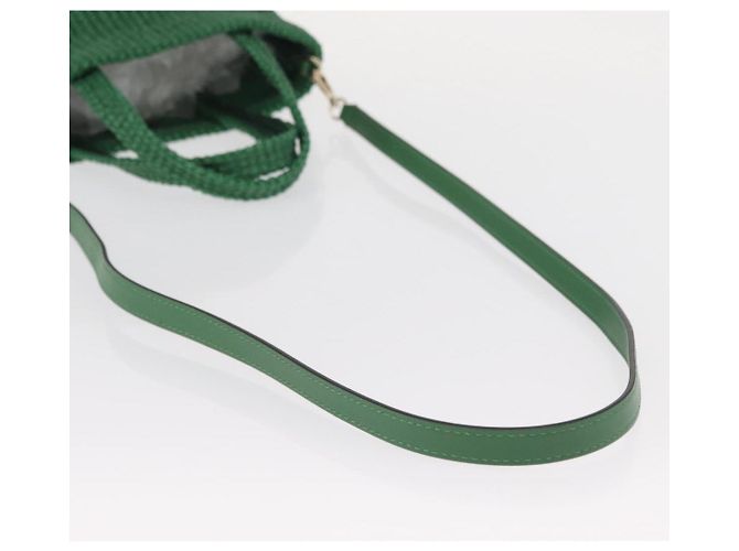 Borsa Jimmy Choo Raffia 2way Verde Oro Auth BA9200 D'oro - vista 9