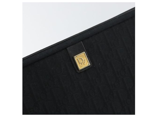 Borsa clutch in tela Trotter Christian Dior nera Auth 156801 - vista 12