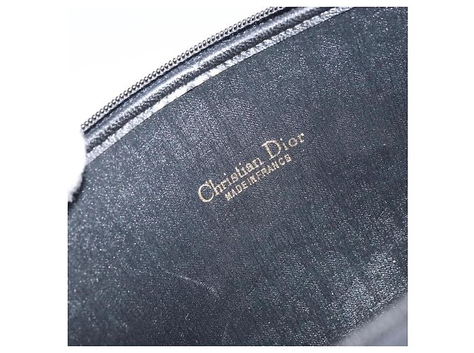 Borsa clutch in tela Trotter Christian Dior nera Auth 156801 - vista 14