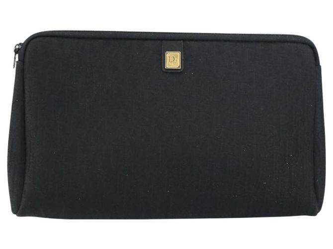 Borsa clutch in tela Trotter Christian Dior nera Auth 156801 - vista 2