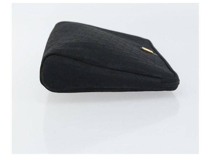 Borsa clutch in tela Trotter Christian Dior nera Auth 156801 - vista 4