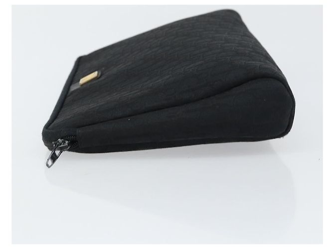 Borsa clutch in tela Trotter Christian Dior nera Auth 156801 - vista 5