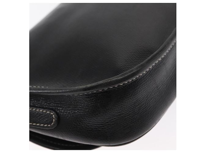 LOEWE Bolsa de Ombro Anagram Couro Preto Dourado Auth ep12382 - vista 15