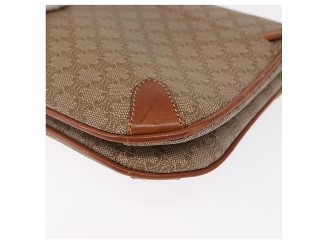 Céline Borsa a Spalla in Tela Macadam CELINE PVC Beige Oro Auth ki6223 D'oro - vista 13