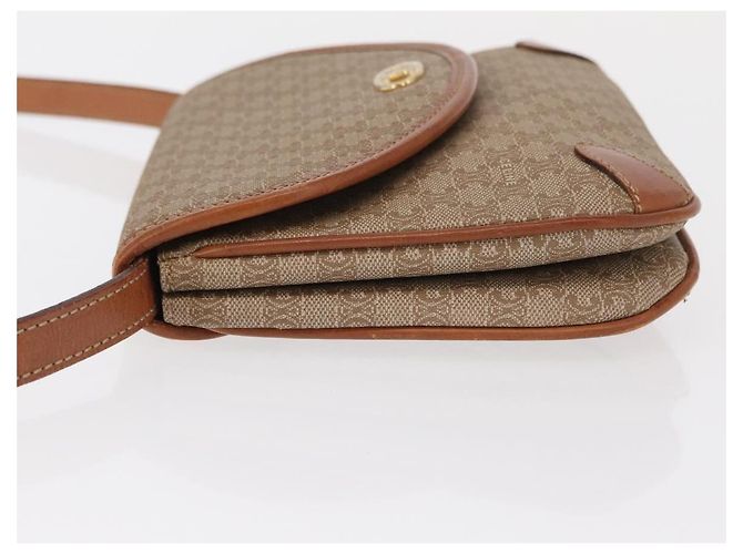 Céline Borsa a Spalla in Tela Macadam CELINE PVC Beige Oro Auth ki6223 D'oro - vista 5