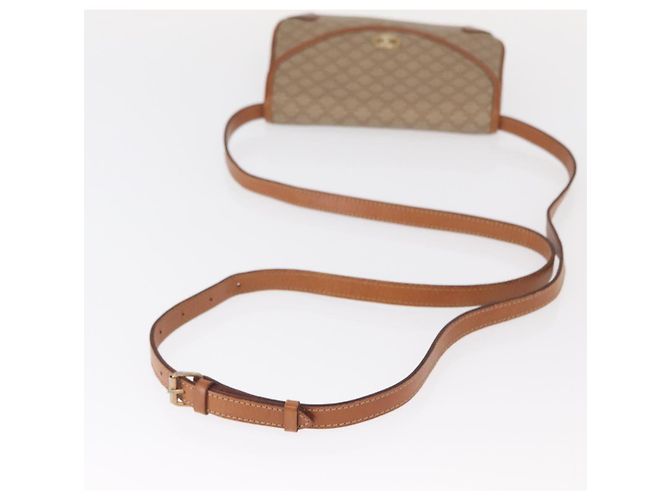 Céline Borsa a Spalla in Tela Macadam CELINE PVC Beige Oro Auth ki6223 D'oro - vista 7