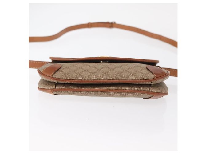 Céline Borsa a Spalla in Tela Macadam CELINE PVC Beige Oro Auth ki6223 D'oro - vista 9