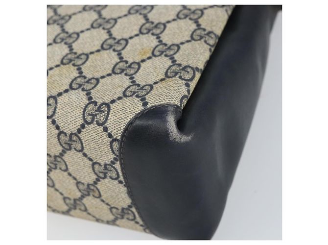 Gucci Borsa a Spalla GG Supreme in PVC Navy Gold 001 085 1368 Auth 158804 - vista 10