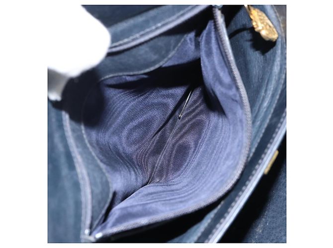 Gucci Borsa a Spalla GG Supreme in PVC Navy Gold 001 085 1368 Auth 158804 - vista 21
