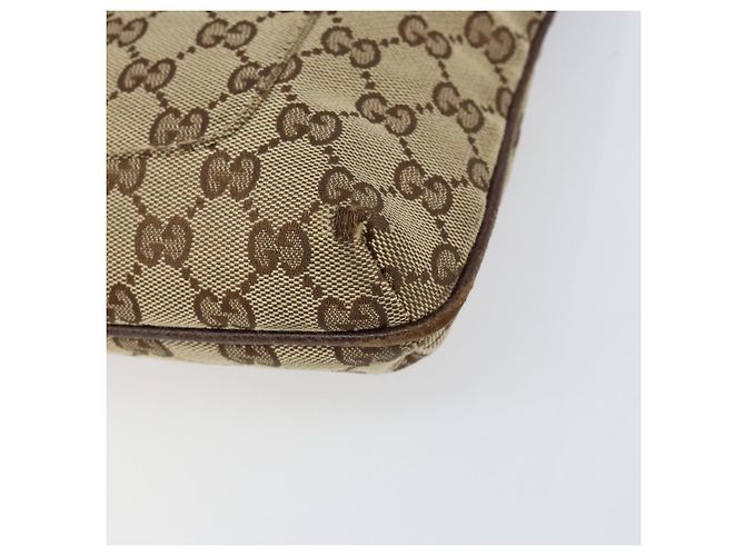 Borsa a Spalla GG Canvas Gucci Beige Argento 122793 Auth 156411 - vista 10