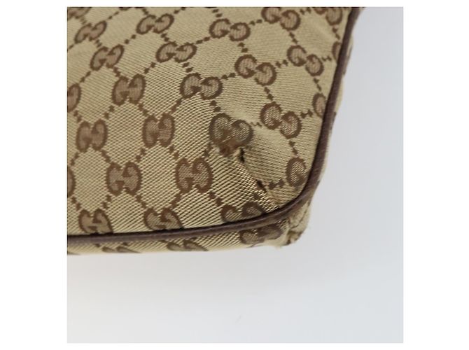 Borsa a Spalla GG Canvas Gucci Beige Argento 122793 Auth 156411 - vista 12