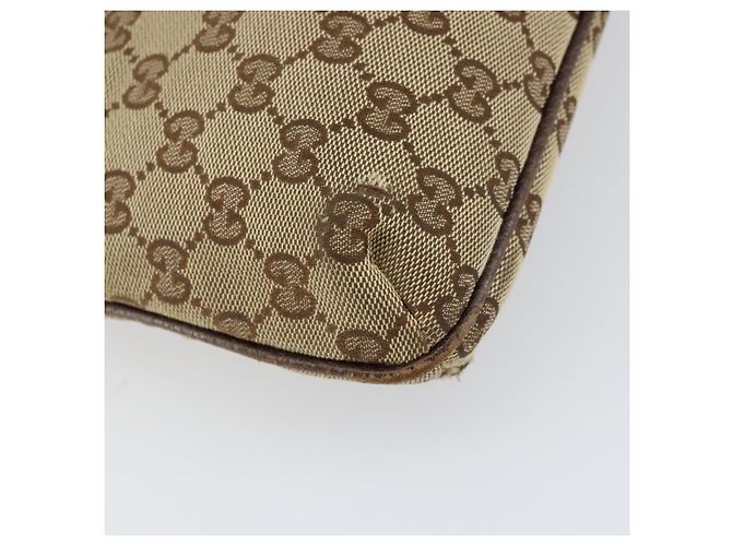 Borsa a Spalla GG Canvas Gucci Beige Argento 122793 Auth 156411 - vista 13