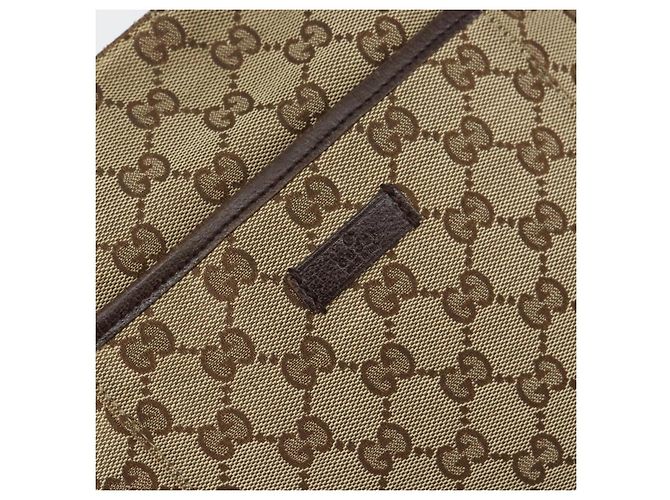 Borsa a Spalla GG Canvas Gucci Beige Argento 122793 Auth 156411 - vista 14