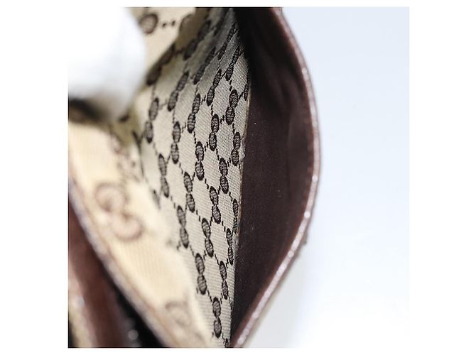 Borsa a Spalla GG Canvas Gucci Beige Argento 122793 Auth 156411 - vista 22