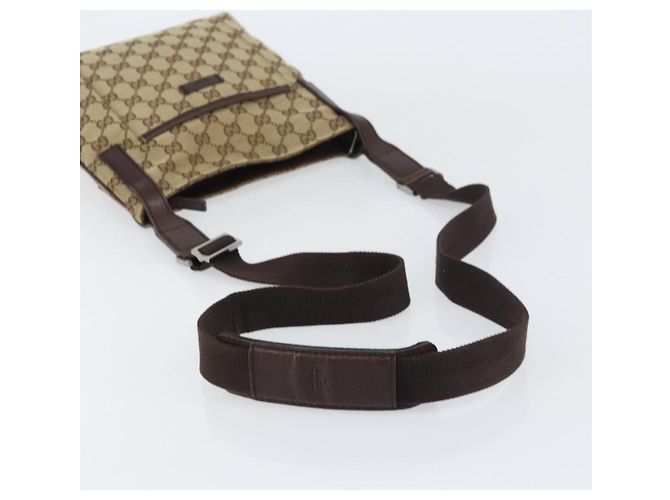 Borsa a Spalla GG Canvas Gucci Beige Argento 122793 Auth 156411 - vista 7