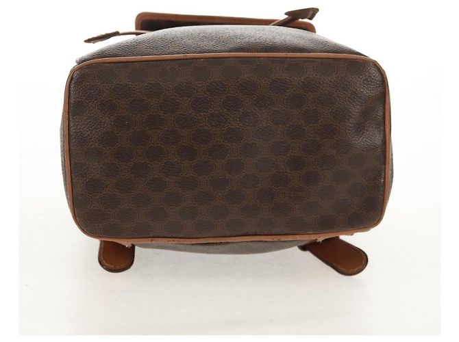 Céline CELINE Macadam Canvas Backpack PVC Leather Brown Gold Auth bs31713 Golden - view 13