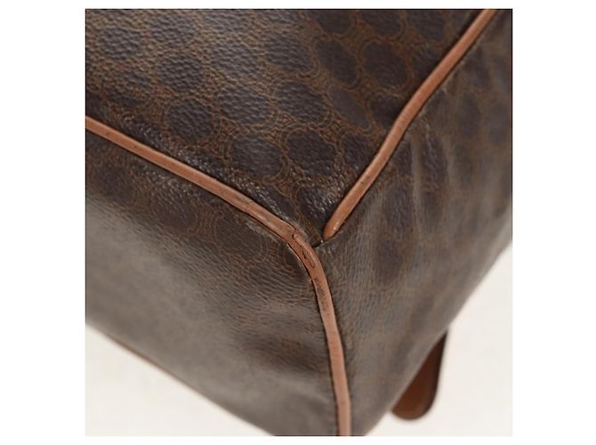 Céline CELINE Macadam Canvas Backpack PVC Leather Brown Gold Auth bs31713 Golden - view 15