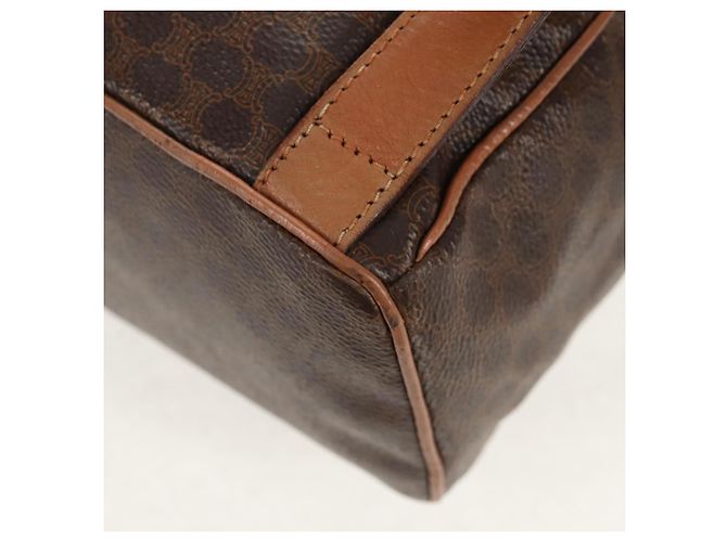 Céline CELINE Macadam Canvas Backpack PVC Leather Brown Gold Auth bs31713 Golden - view 17
