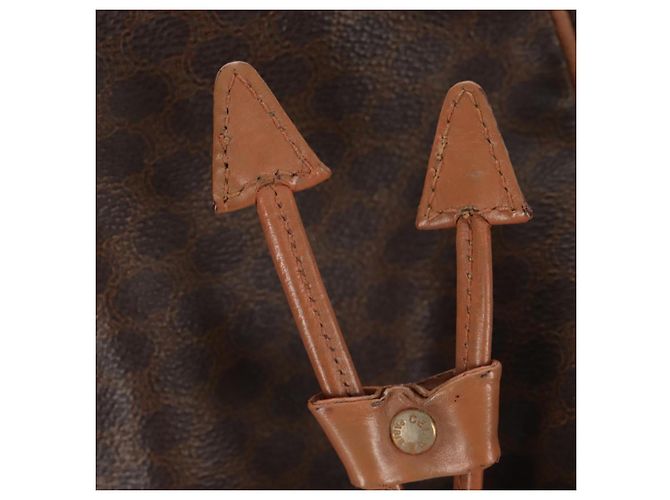 Céline CELINE Macadam Canvas Backpack PVC Leather Brown Gold Auth bs31713 Golden - view 21