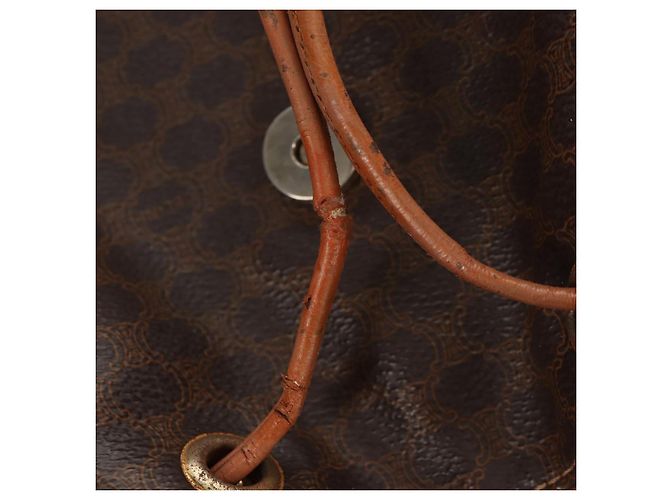 Céline CELINE Macadam Canvas Backpack PVC Leather Brown Gold Auth bs31713 Golden - view 22
