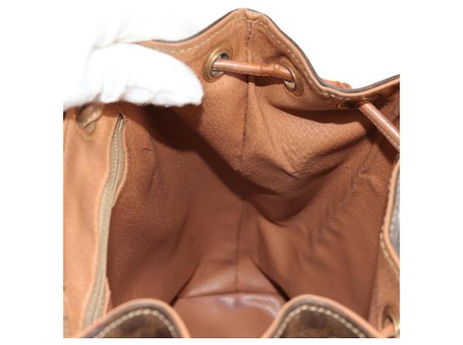 Céline CELINE Macadam Canvas Backpack PVC Leather Brown Gold Auth bs31713 Golden - view 29