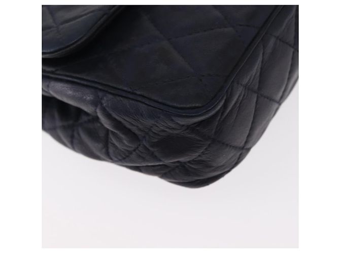 BALLY Borsa a Spalla con Catena Pelle Blu Navy Oro Auth 153688 D'oro - vista 10