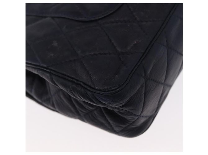 BALLY Borsa a Spalla con Catena Pelle Blu Navy Oro Auth 153688 D'oro - vista 12