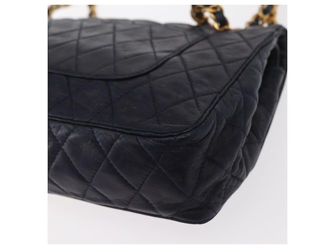 BALLY Borsa a Spalla con Catena Pelle Blu Navy Oro Auth 153688 D'oro - vista 13