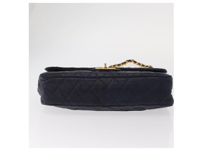 BALLY Borsa a Spalla con Catena Pelle Blu Navy Oro Auth 153688 D'oro - vista 9