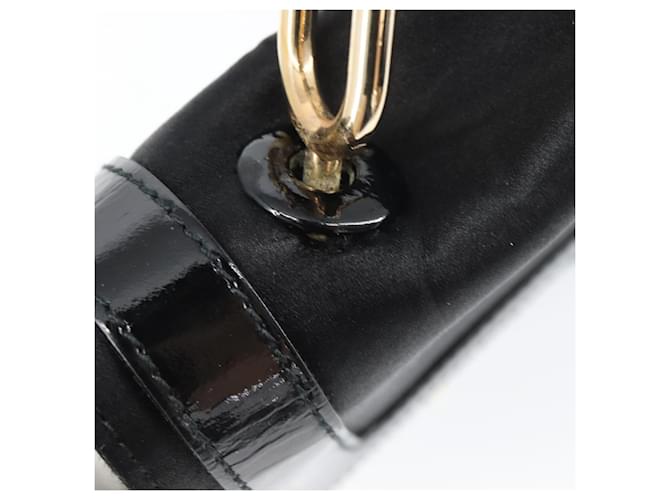 Borsa a Spalla GIVENCHY in Raso Nero e Oro Auth ka890 D'oro - vista 14