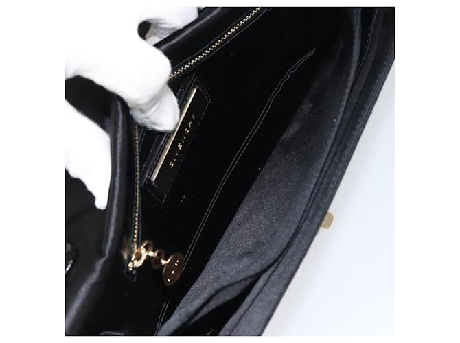 Borsa a Spalla GIVENCHY in Raso Nero e Oro Auth ka890 D'oro - vista 18