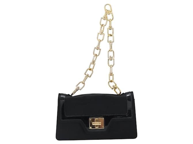 Borsa a Spalla GIVENCHY in Raso Nero e Oro Auth ka890 D'oro - vista 2