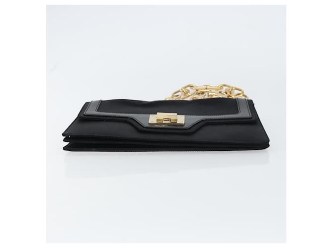 Borsa a Spalla GIVENCHY in Raso Nero e Oro Auth ka890 D'oro - vista 9