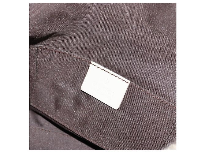 Borsa a Spalla GG Canvas Gucci Camoscio Bianco Argento 000 0602 Auth am10075 - vista 16