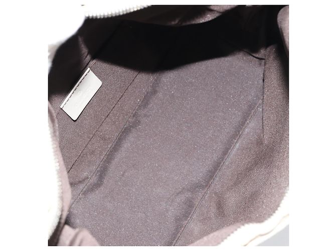 Borsa a Spalla GG Canvas Gucci Camoscio Bianco Argento 000 0602 Auth am10075 - vista 17