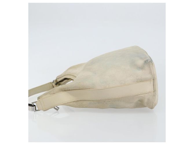 Borsa a Spalla GG Canvas Gucci Camoscio Bianco Argento 000 0602 Auth am10075 - vista 5