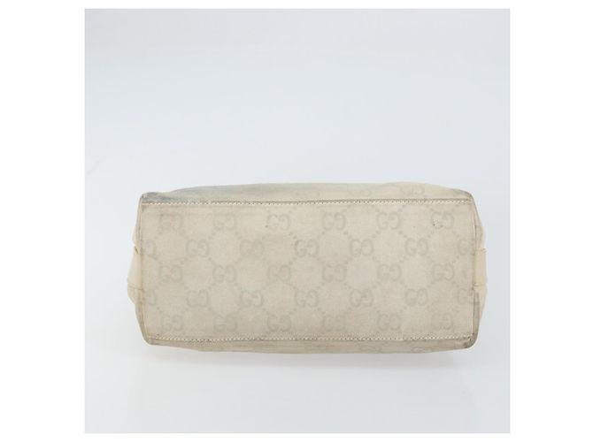 Borsa a Spalla GG Canvas Gucci Camoscio Bianco Argento 000 0602 Auth am10075 - vista 9