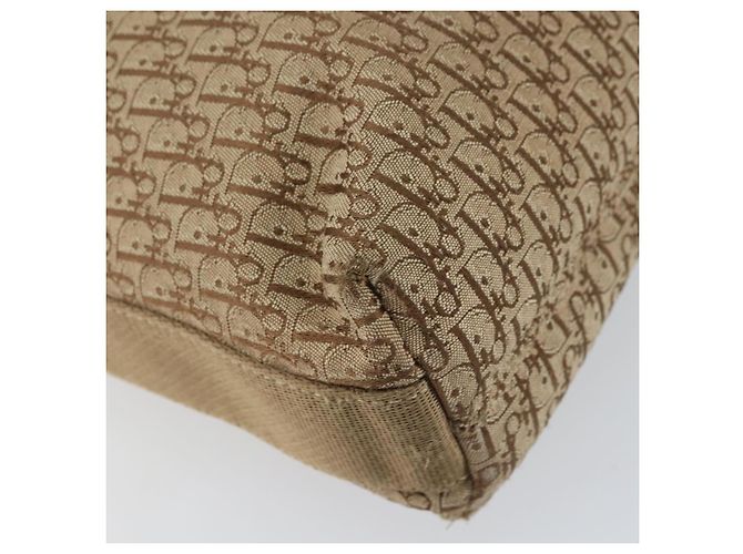 Borsa a Spalla in Tela Trotter Christian Dior Beige Argento Auth ep12239 - vista 13