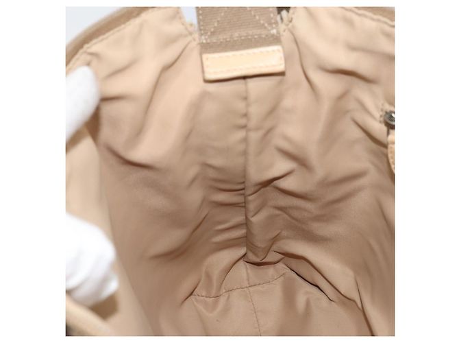 Borsa a Spalla in Tela Trotter Christian Dior Beige Argento Auth ep12239 - vista 18