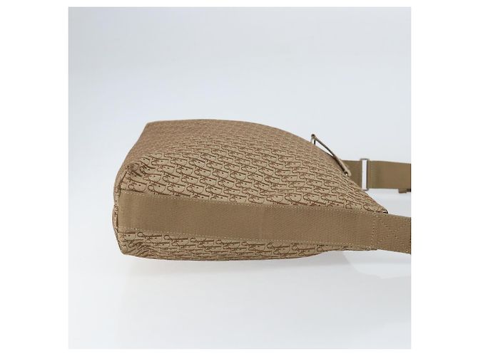 Borsa a Spalla in Tela Trotter Christian Dior Beige Argento Auth ep12239 - vista 4