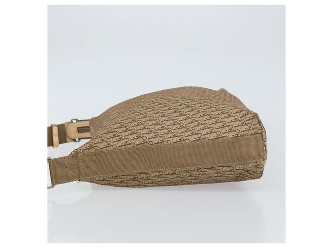 Borsa a Spalla in Tela Trotter Christian Dior Beige Argento Auth ep12239 - vista 5