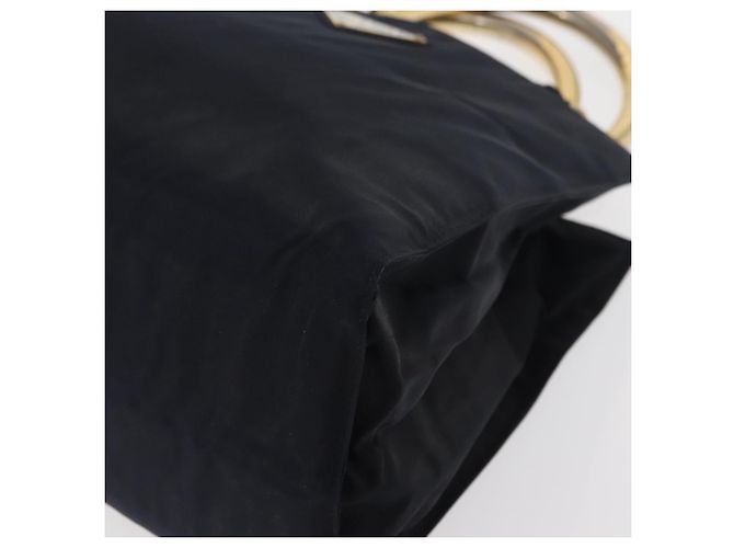 PRADA Borsa a mano in nylon blu navy oro Auth 156119 D'oro - vista 11