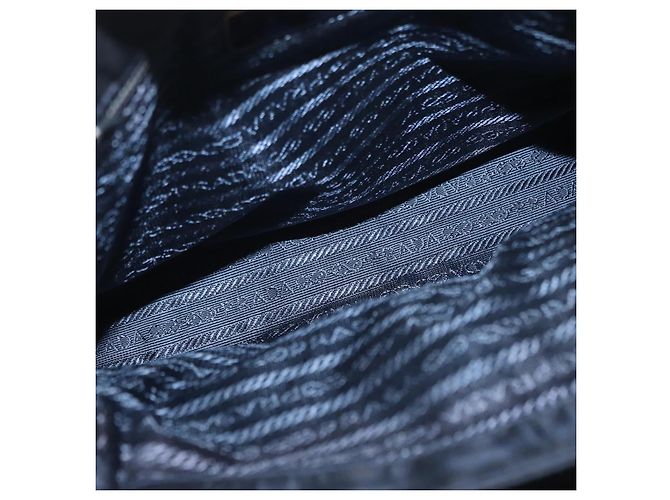 PRADA Borsa a mano in nylon blu navy oro Auth 156119 D'oro - vista 16