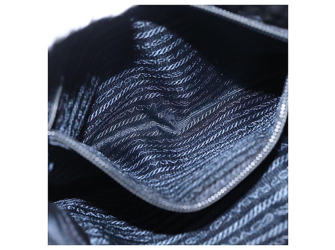PRADA Borsa a mano in nylon blu navy oro Auth 156119 D'oro - vista 23