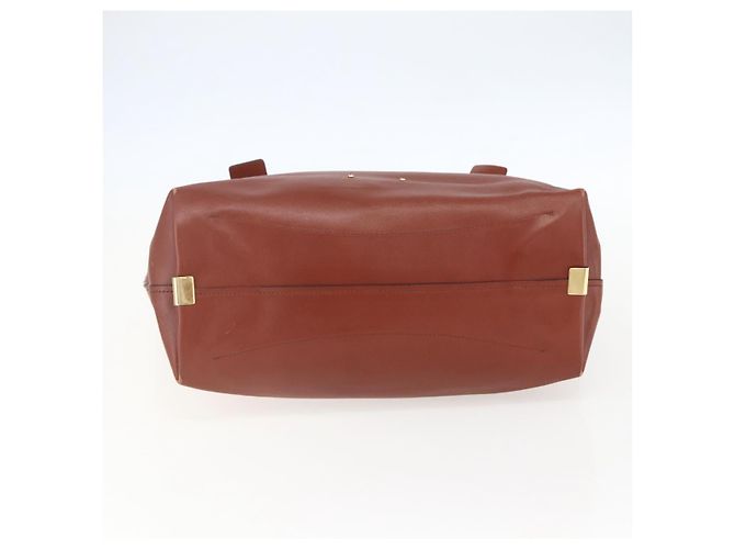 Chloé Borsa Tote in Pelle Marrone Oro Auth am10080 D'oro - vista 13